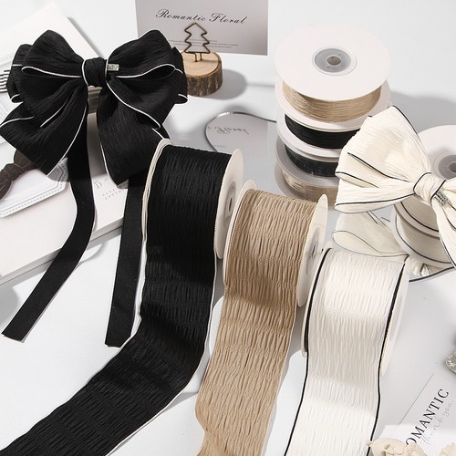 皱纱波纹包装雪纺带头饰diy蝴蝶结辅料丝带服装鞋帽辅料礼品绑带