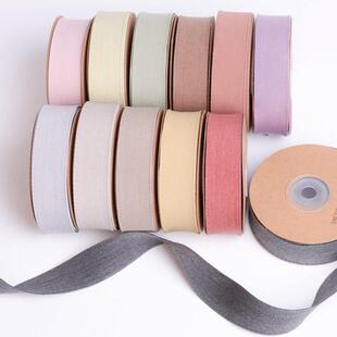英伦风斜纹织带 DIY蝴蝶结发饰草帽领鞋子衣服包边哑光柔软布带