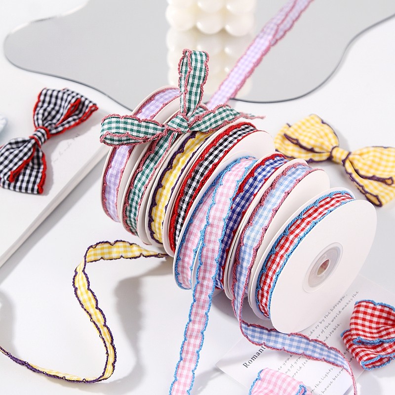 小方格蕾丝勾边织带DIY手工蝴蝶结发饰制作辅料礼盒装饰包装丝带,纺织面料/辅料/配套,织带/丝带/缎带,淘宝优惠券,粉丝福利购,淘宝优惠卷