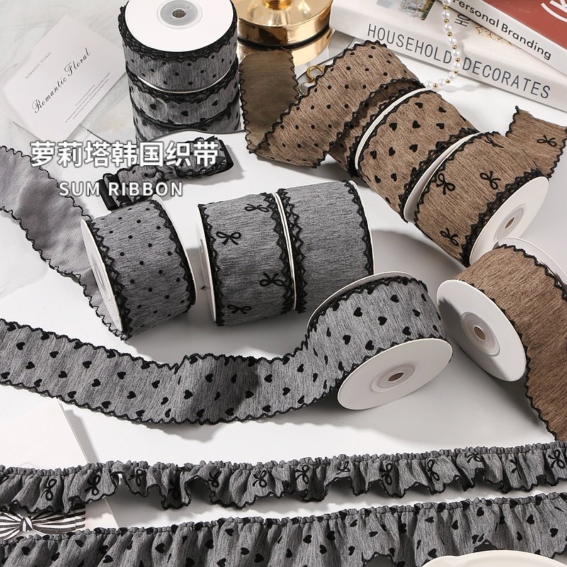 1、3码芽边褶皱植绒蝴蝶桃心印花条纹织带DIY发饰发圈圆点丝带,纺织面料/辅料/配套,织带/丝带/缎带,淘宝优惠券,粉丝福利购,淘宝优惠卷