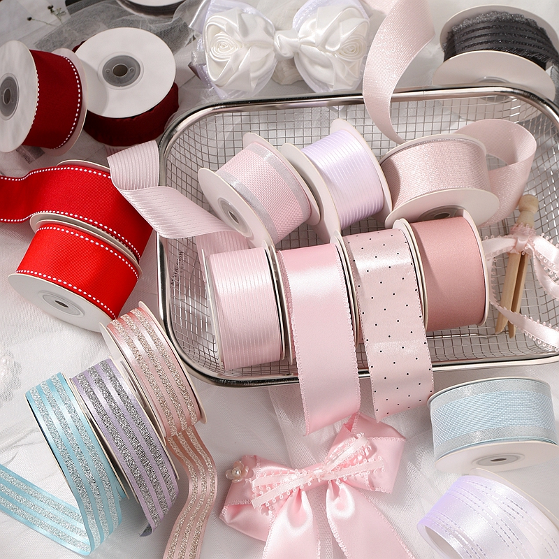 1码加葱丝波浪花边圣诞H洛丽塔织带DIY发饰蝴蝶结闪粉条纹包装带