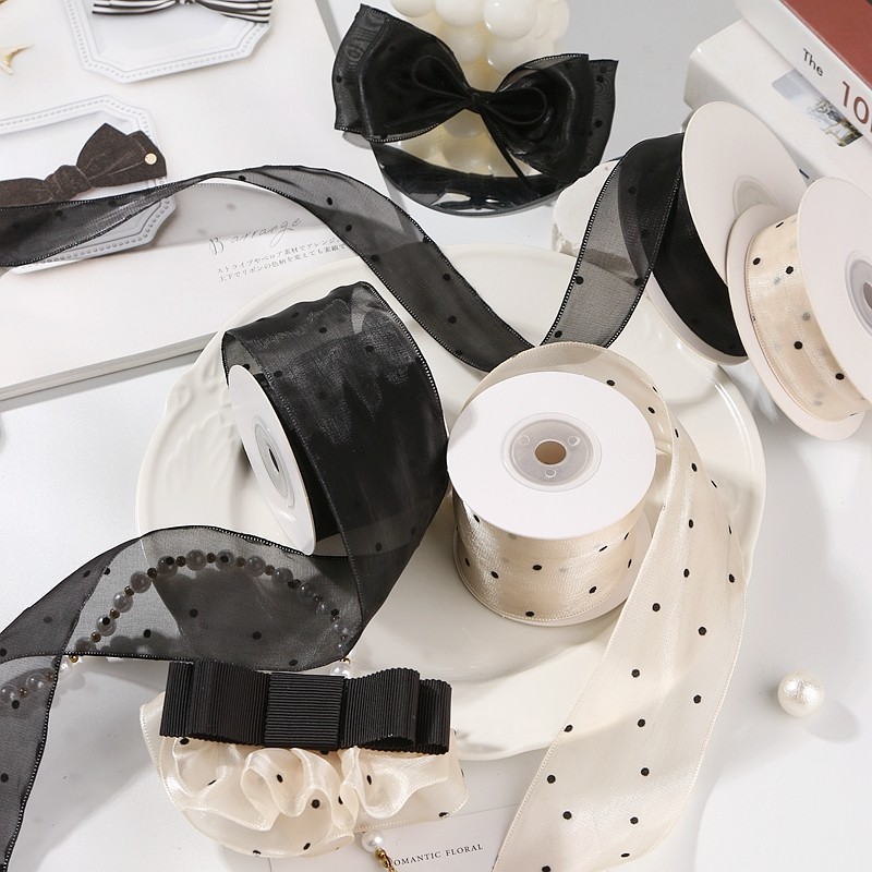 韩版纱质植绒波点丝带DIY蝴蝶结材料饰品配件发饰圆点雪纱织带,纺织面料/辅料/配套,织带/丝带/缎带,淘宝优惠券,粉丝福利购,淘宝优惠卷