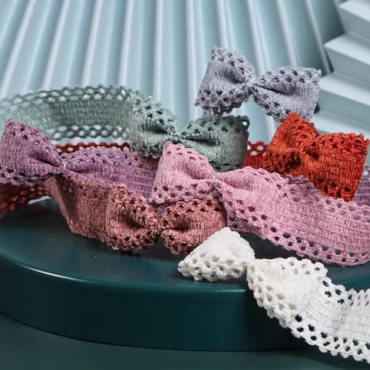 DIY发饰蝴蝶结手工材料带植绒带天鹅丝绒织带服饰雪尼尔镂空绒带