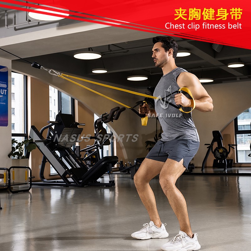 夹胸手柄一对装 健身拉力带力量拉力绳/拉力器