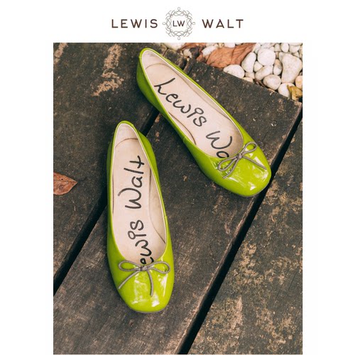 Lewis Walt浅口方头复古牛羊漆皮蝴蝶结芭蕾舞平底女法式小红鞋