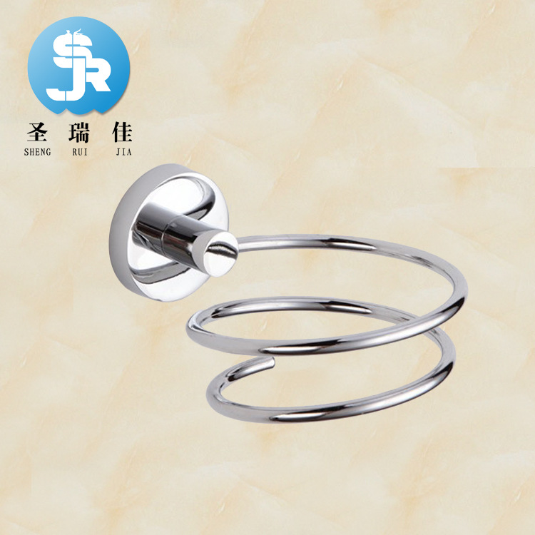 圣瑞佳 电吹风机支架 吹风架 浴室美发304不锈钢置物架锌座220228