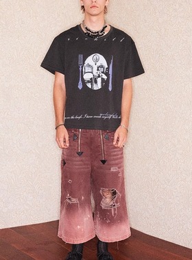 【XSPACE】RICHILL MELANCHOLY丨 25SS胶囊 印花水洗做旧T恤短袖