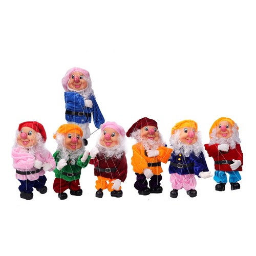 提线木偶七个小矮人儿童益智玩具幼儿园活动表演特色非遗手工礼品