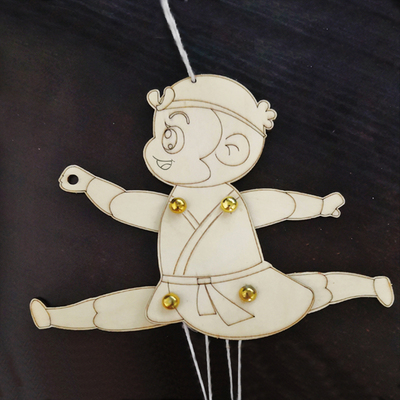 拉线木偶西游手控提线孙悟空关节活动手工绘画怀旧传统木玩具拼装