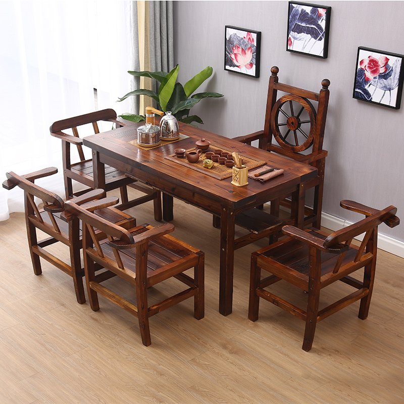 中式功夫禅意茶桌椅组合一体式茶几办公室自动上水泡茶台茶艺桌椅