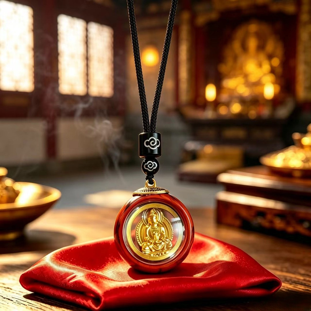 新款国风金色合金吊坠