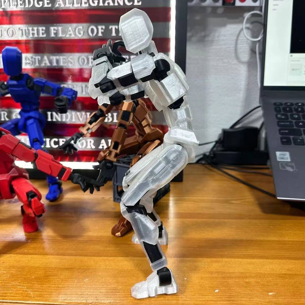 3d打印超可动人偶多关节可动娃娃玩具幸运13把玩机械解压手办兵人