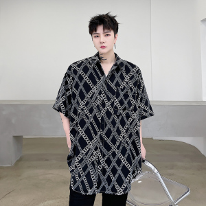 高品质短袖衬衫男士夏季商务休闲衬衣个性时尚花衣服D705P55图片