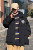 2021冬季新款纯色加厚休闲连帽羽绒棉衣外套纯色百搭男装D116P128，男装棉衣，星座312B-1
