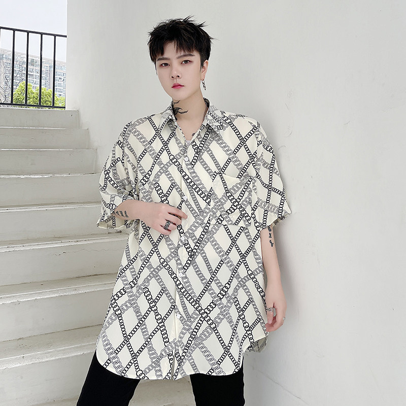 高品质短袖衬衫男士夏季商务休闲衬衣个性时尚花衣服D705P55,男装衬衫,星座312B-1