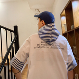 青春纯棉宽松短袖体恤连帽半袖T恤D520P30，男装T恤，星座312B-1