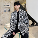 2021秋季宽松时尚男士休闲外套暗黑提花字母针织开衫D757P85，男装针织衫/毛衣，星座312B-1