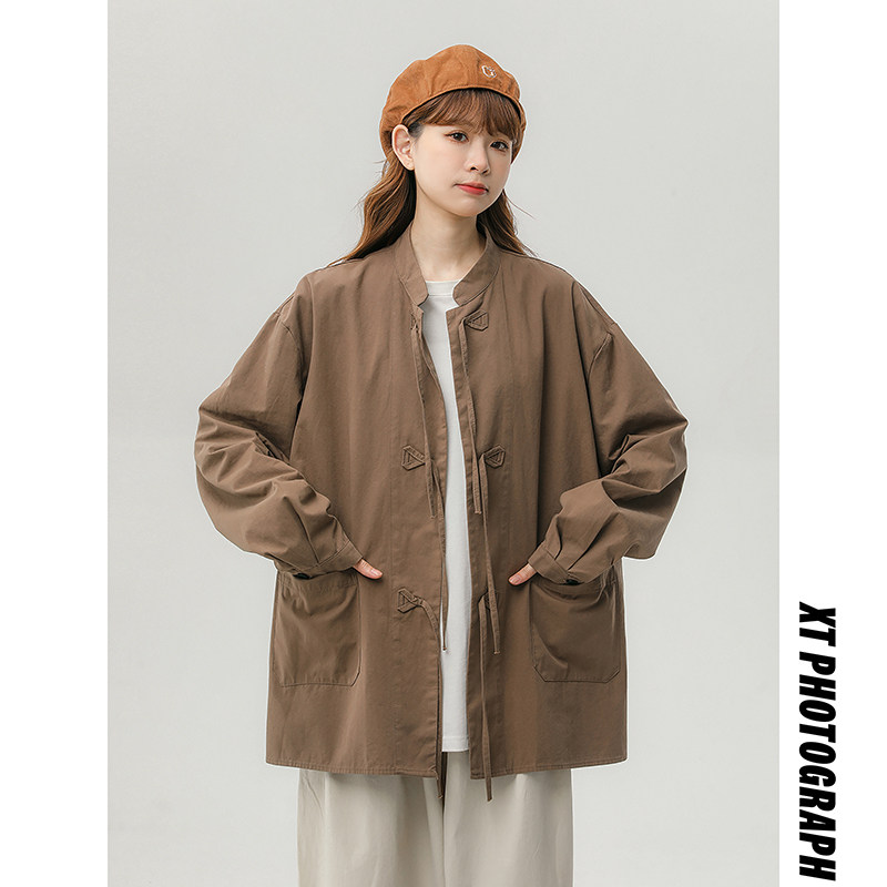 中性风2023秋季新款风系绳休闲宽松外套D788P95,女装短外套,星座312B-1
