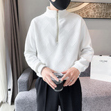 新款时尚半拉链套头卫衣男士韩版潮流痞帅提花休闲上衣D893P68，男装卫衣，星座312B-1