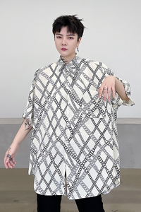 高品质短袖衬衫男士夏季商务休闲衬衣个性时尚花衣服D705P55图片