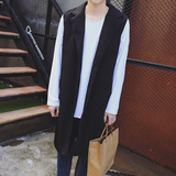 2021秋季潮款日韩流行纯色中长款马甲西装领男马甲D110P60，男装背心/马甲，星座312B-1