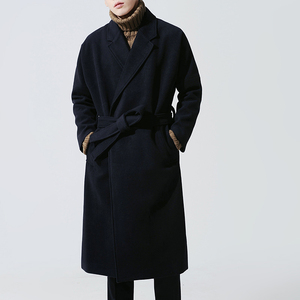 2021冬款毛呢大衣长款呢大衣男韩版长款拉风休闲呢大衣D271P125