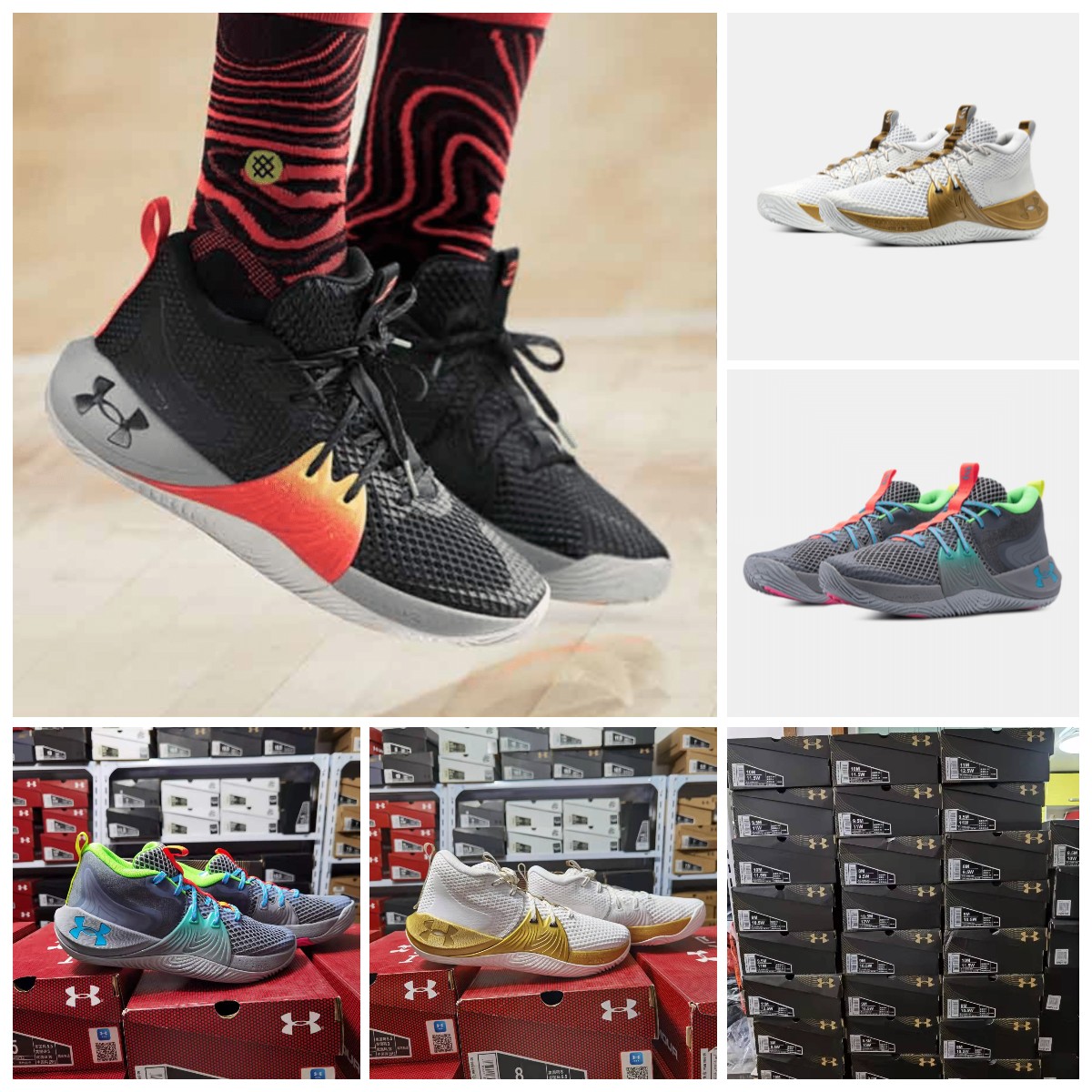 安德玛UA恩比德Embiid 1男士透气训练运动篮球鞋3023086 3024114