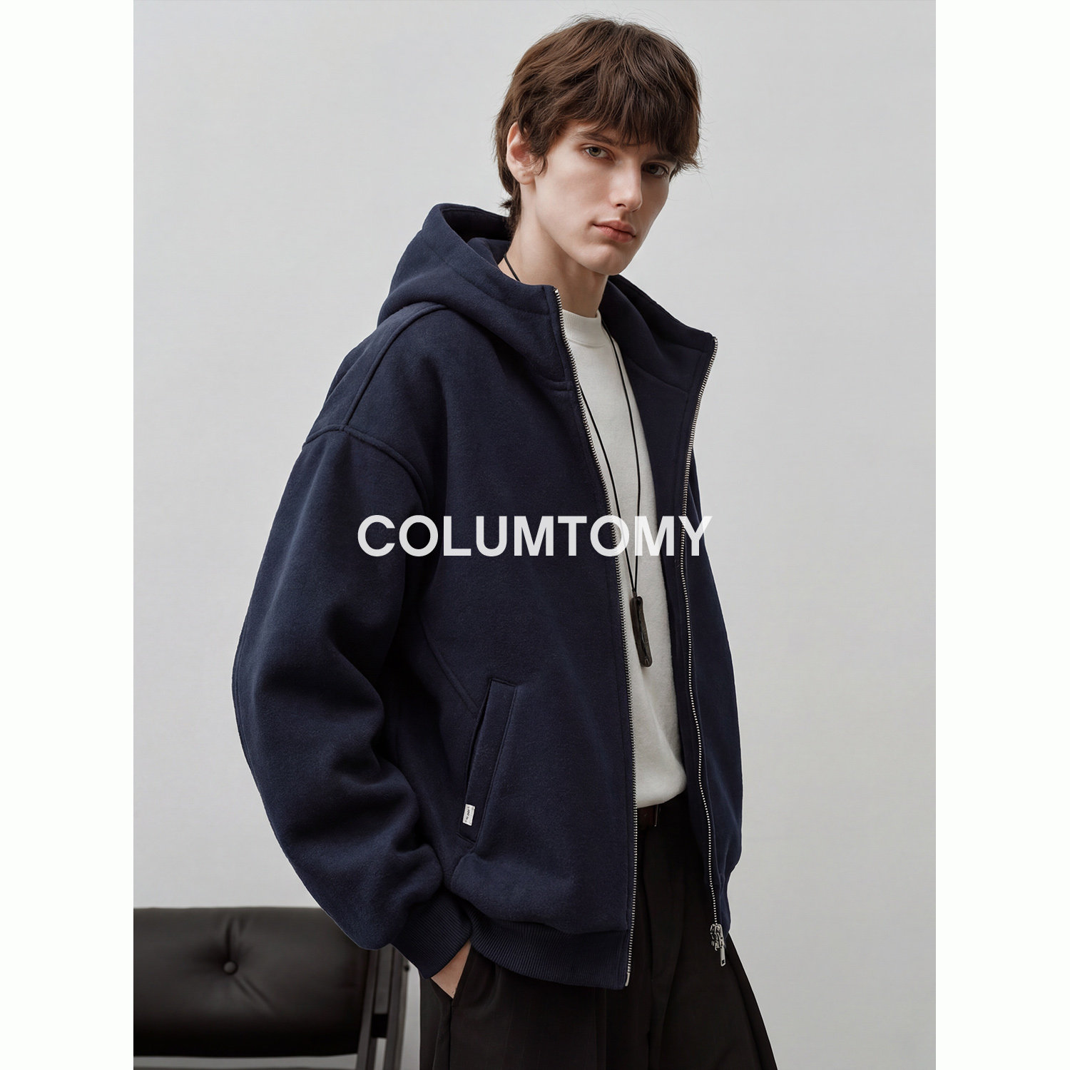 美式纯色连帽衫卫衣男士2026春秋季老钱风重磅上衣潮牌高级感外套