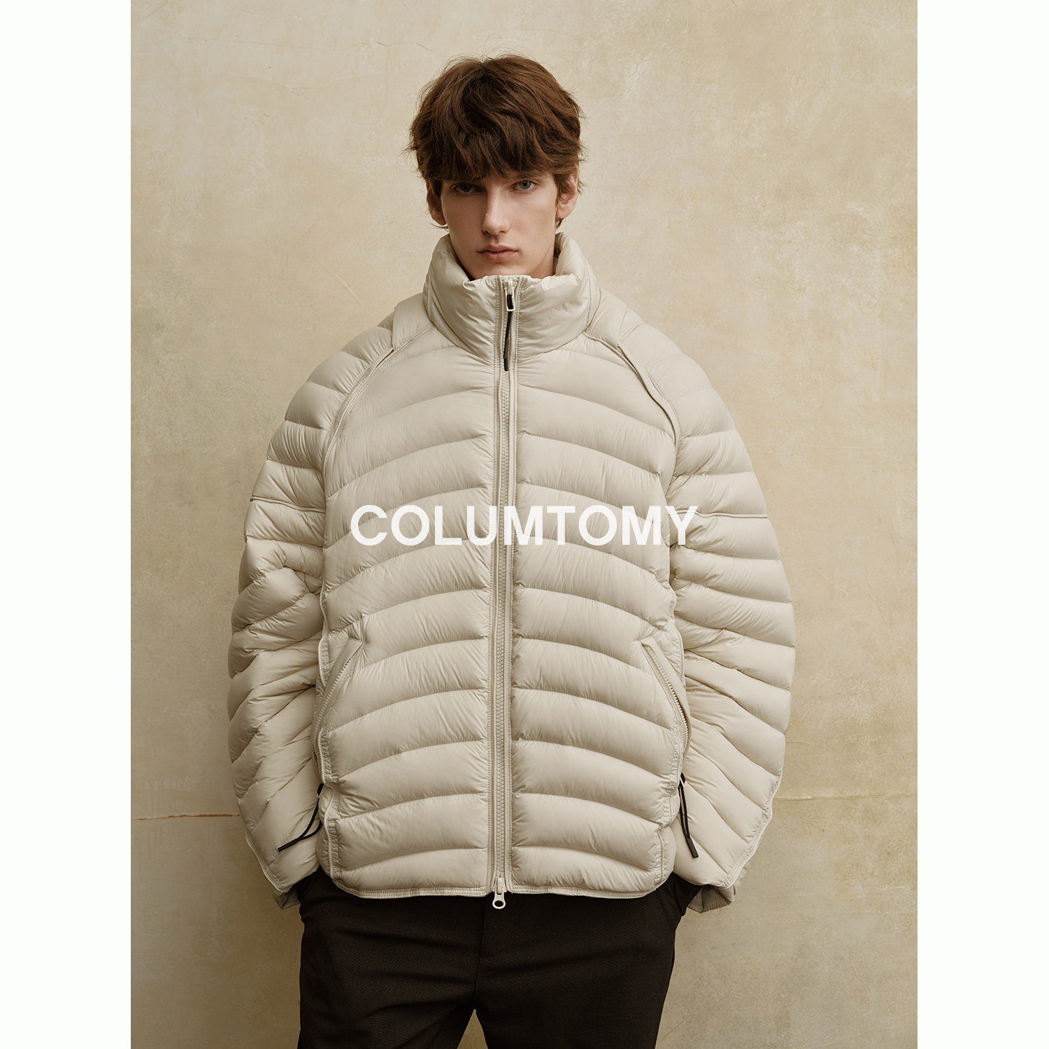 90鸭绒立领羽绒服2025冬季新款可拆卸短款老钱风男高级感外套加厚