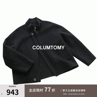 新款 W冬季 2025A 100%绵羊毛夹克毛呢大衣亲肤高级外套 哈林顿