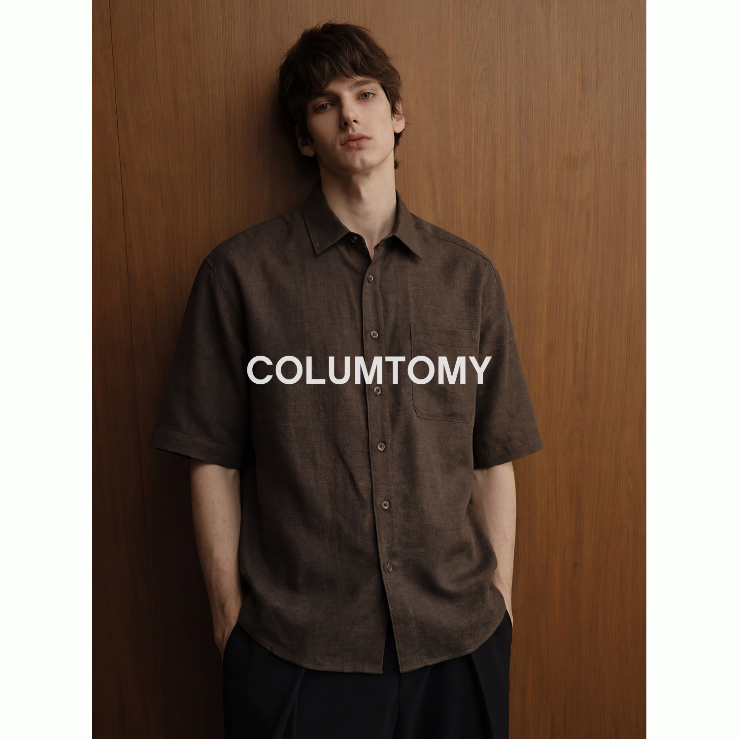 【Cupro亚麻混纺】老钱风短袖衬衫男士高档2026夏季新款Cleanfit