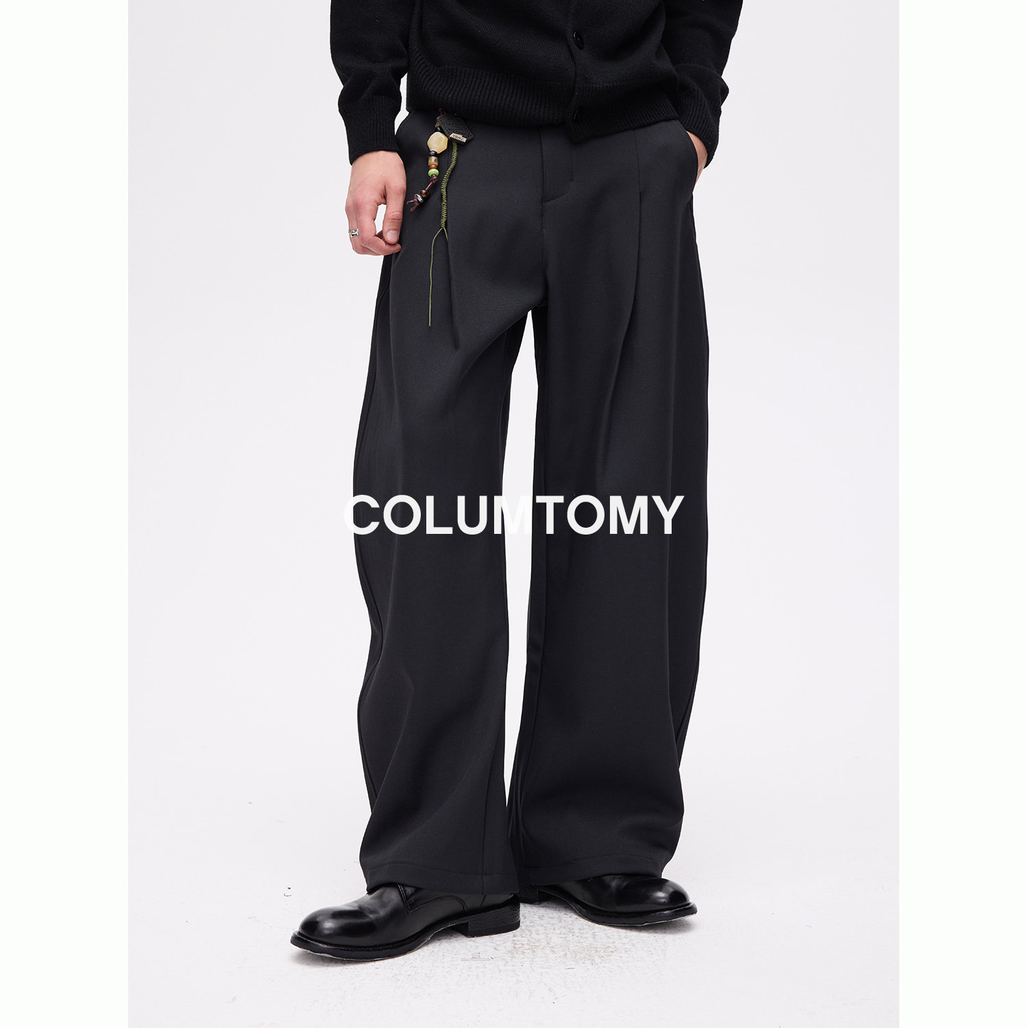 2025A/W男士休闲西装裤秋季新款纯色百搭通勤高级感直筒阔腿长裤