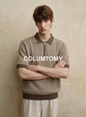 【桑蚕丝】2026夏新款Cleanfit男士短袖T恤老钱风翻领格子Polo衫