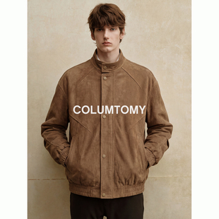 【G9哈林顿】春季新款仿麂皮绒男士老钱风外套Cleanfit休闲夹克