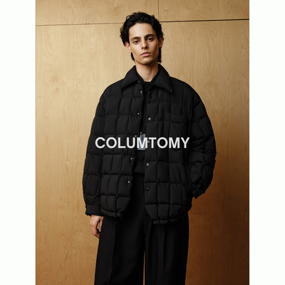 95白鹅绒翻领衬衫羽绒服老钱风男士外套2025冬季新款高级短款加厚