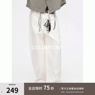 美式2026春秋季新款高级感cleanfit直筒阔腿男士小弯刀休闲长裤子