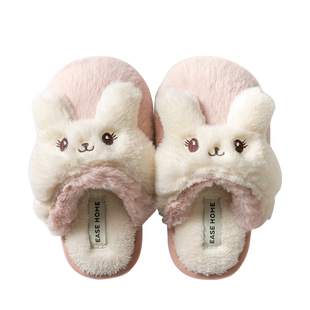 儿童棉拖鞋女秋冬家居室内亲子男童防滑卡通保暖包跟毛毛宝宝棉鞋