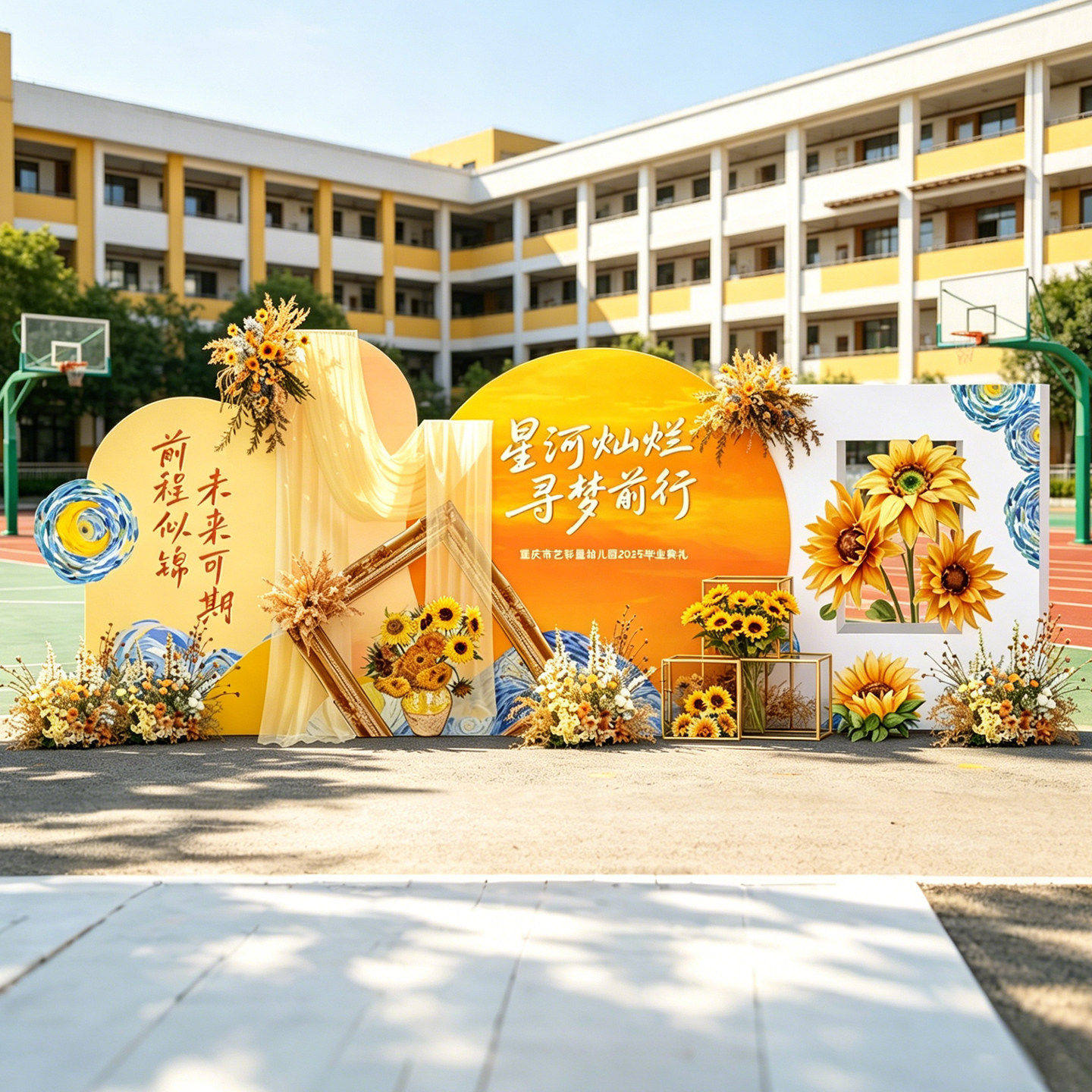 2026年大学毕业季场景布置装饰立牌立柱中小学校教室拍照道具kt板