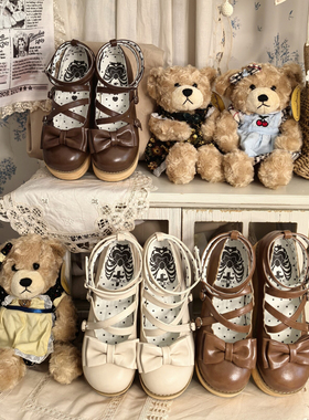 现货丨棕色系松糕塔塔丨摩多modo原创Lolita圆头厚底松糕鞋