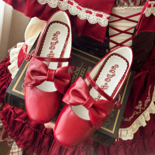 现货丨午后茶歇丨摩多modo原创Lolita大蝴蝶结优雅中跟单鞋