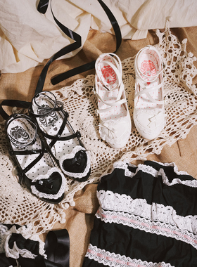 现货丨古早奶油蛋糕丨可爱日系轻飘飘lolita单鞋/厚底鞋