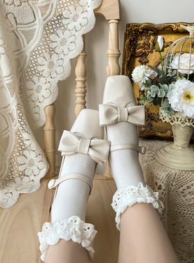 现货丨淡奶小方丨摩多modo简约优雅大小姐感低跟lolita女鞋