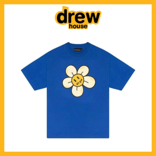 官网正品 Drew House夏季 t恤 贾斯汀比伯同款 笑脸雏菊印花短袖