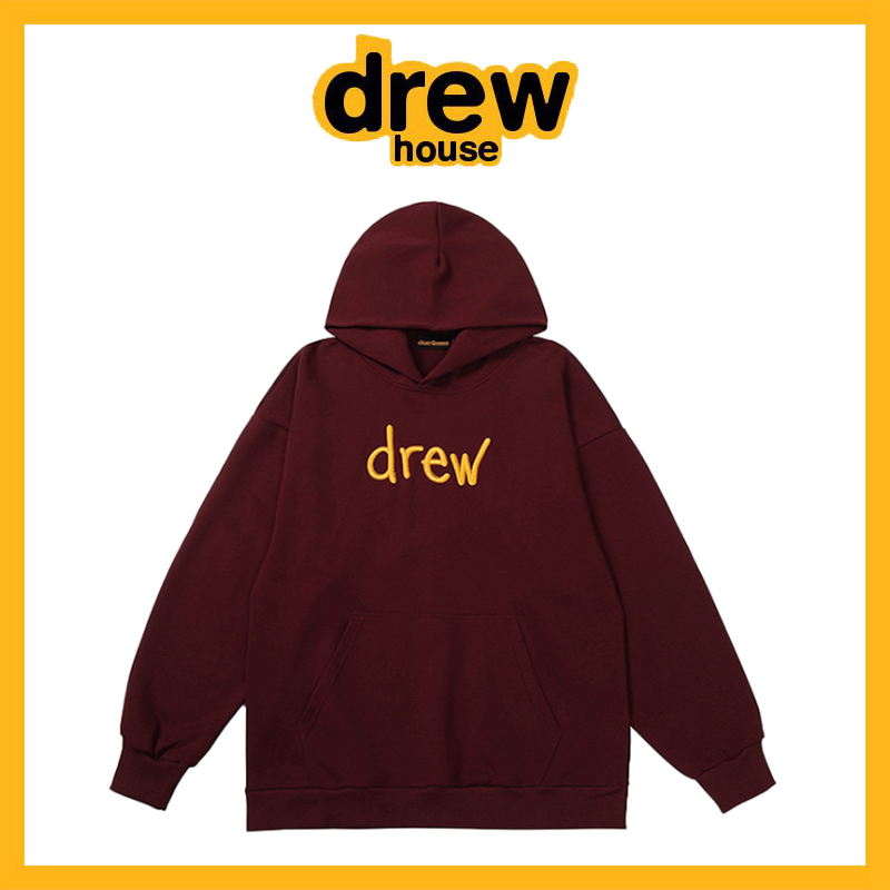 【官网正品】Drew House  贾斯汀比伯同款秋季字母刺绣连帽卫衣男