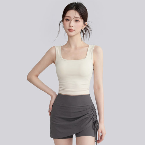 带胸垫瑜伽服背心女内衣运动上衣