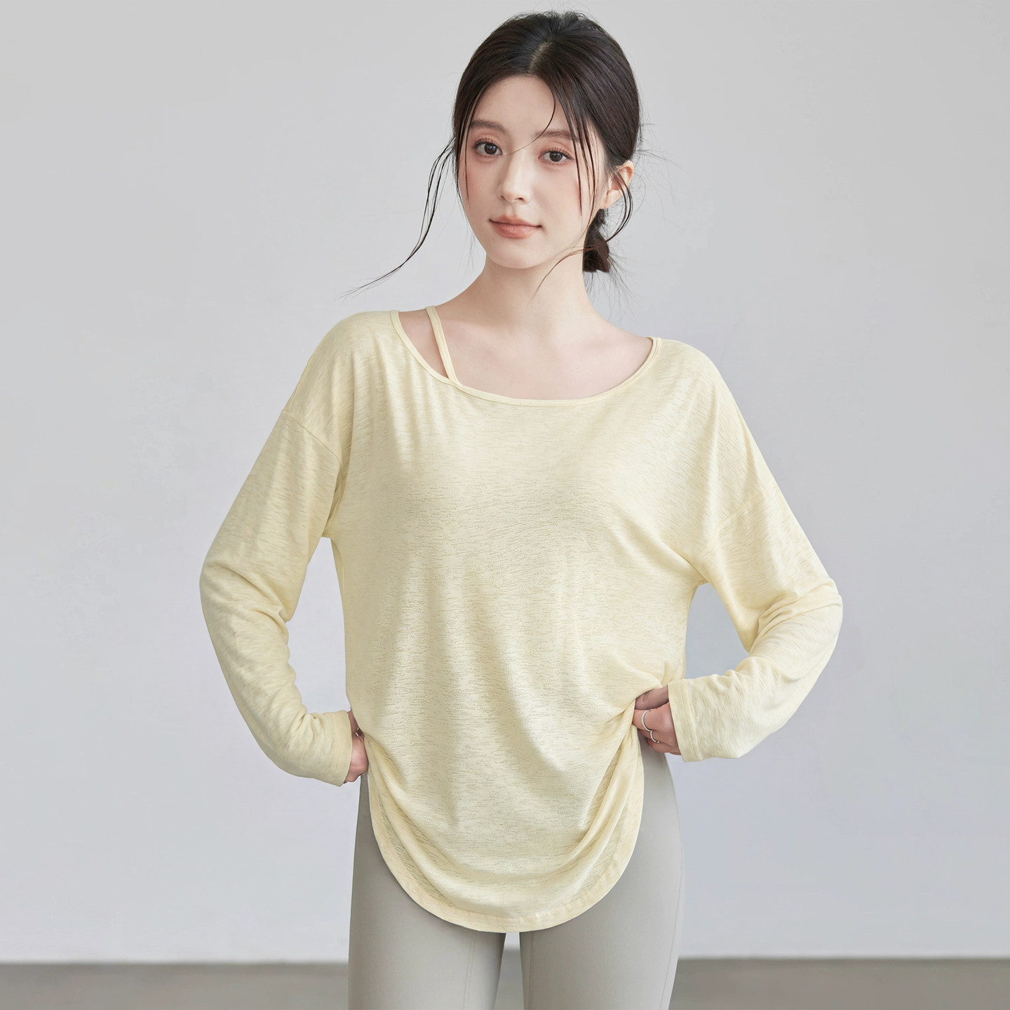 VOJ运动罩衫女夏季新款宽松薄款透气高级感健身服长袖瑜伽服上衣