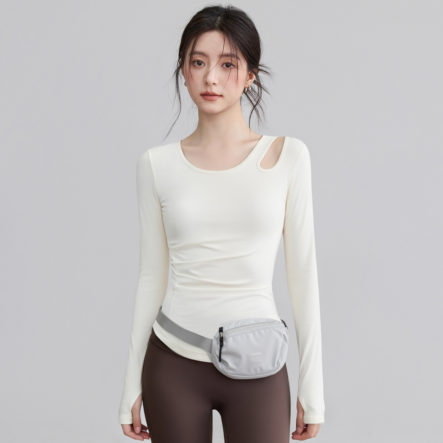 VOJ瑜伽服女秋冬高级感修身运动上衣速干跑步健身衣普拉提训练服