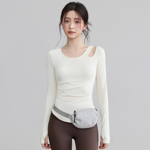 VOJ瑜伽服女秋冬高级感修身运动上衣速干跑步健身衣普拉提训练服