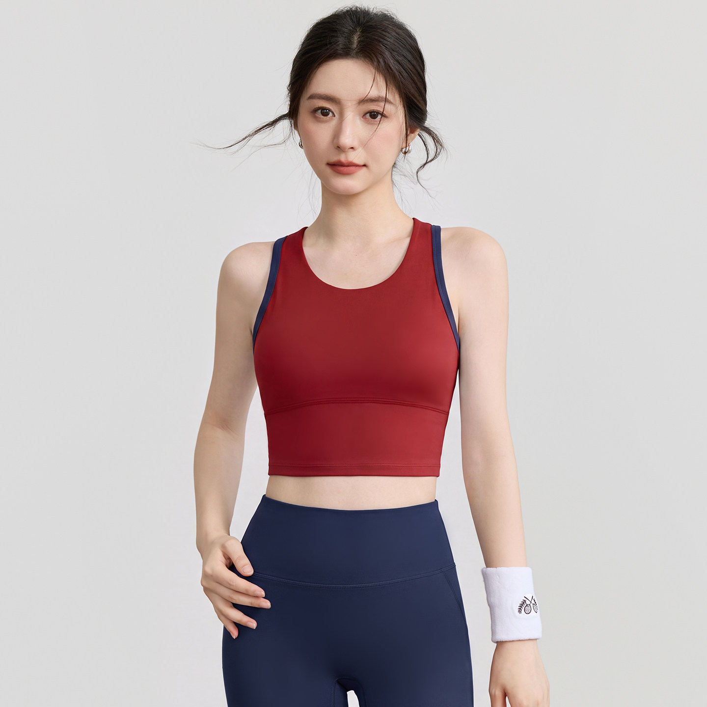 VOJ运动内衣夏女高强度撞色瑜伽服背心跑步普拉提训练健身衣文胸