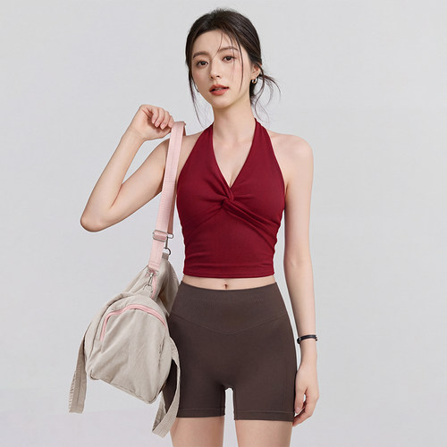 VOJ运动内衣挂脖美背瑜伽服上衣
